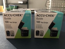 200 Accu-Chek Guide Test Strips 2 boxes of 100, SHIP FREE , EXP 05/2027
