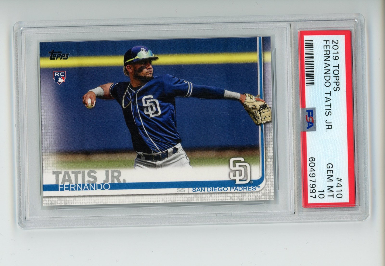 2019 Topps Series 2 Fernando Tatis Jr #410 Rookie RC San Diego Padres PSA 10
