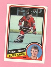 1984-85 O-Pee-Chee Steve Larmer #37 Chicago Blackhawks