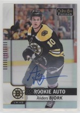 2017-18 O-Pee-Chee Platinum Rookie Autos Rainbow Anders Bjork #R-AB Auto 2u9