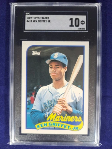 1989 Topps Traded #41T Ken Griffey Jr. RC Rookie HOF SGC 10 GEM MINT