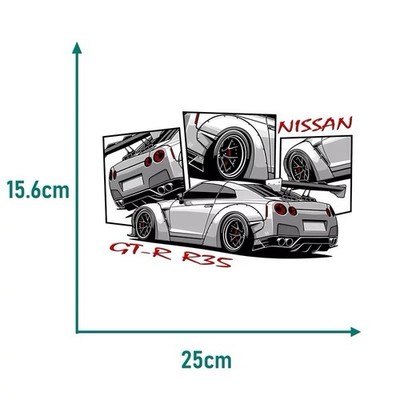 DTF Transfer Sheet Ready To Press Racing Car  Size About 10 Inch(W) Code 0077