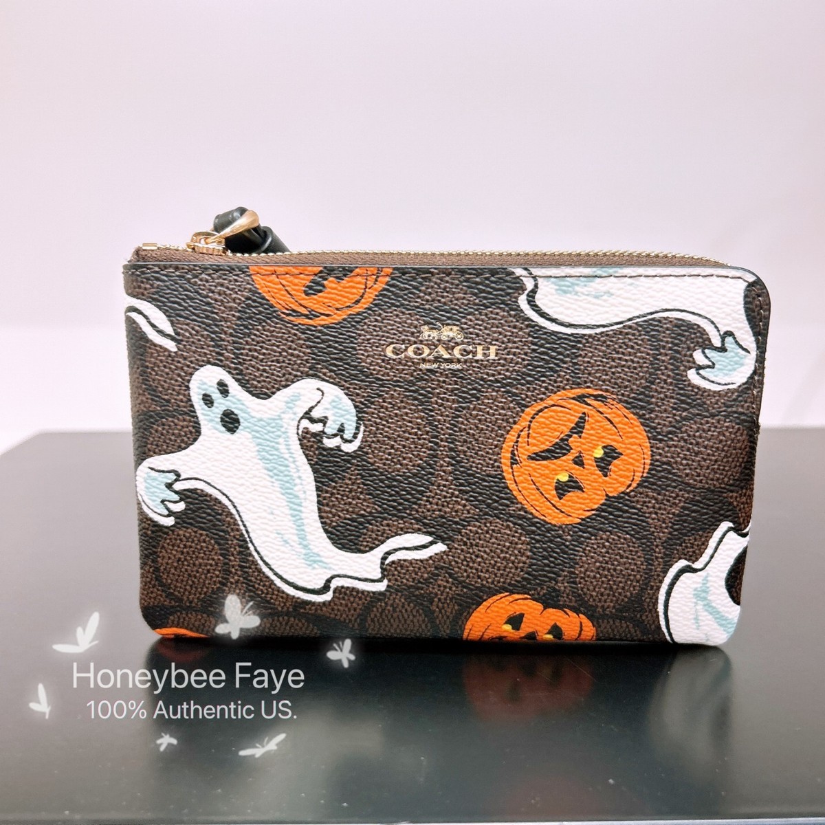 NWT COACH 2025 Corner Zip Wristlet With Halloween CCL20 or CCL21