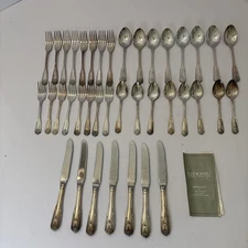 Vintage Retroneu 18/8 Stainless Korea, Coventry She'll Pattern, 39 Pieces