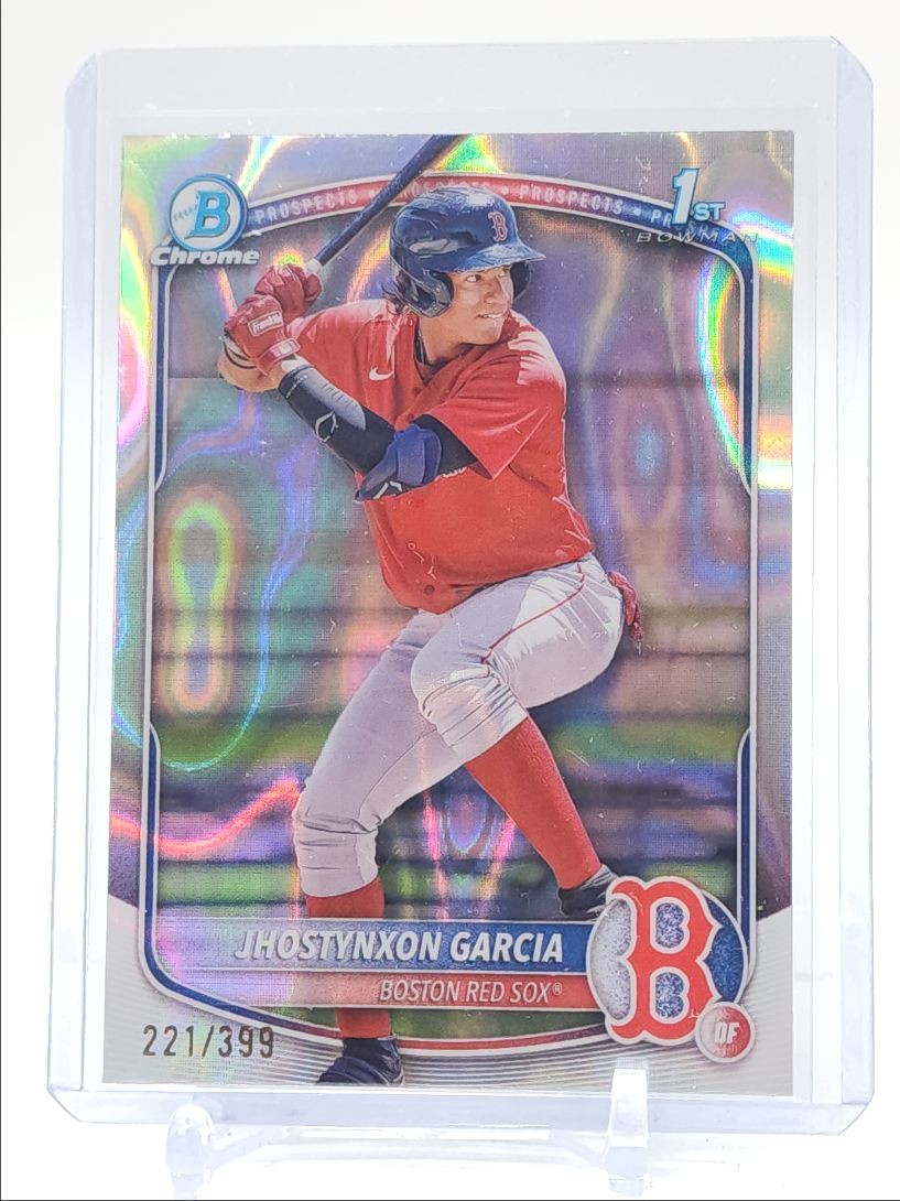 JHOSTYNXON GARCIA 2025 BOWMAN CHROME 1ST LAVA REFRACTOR RED SOX /399 Q1033