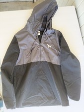 PINK Victoria's Secret Women's Gray/Black Colorblock Hooded Anorak Zip XS