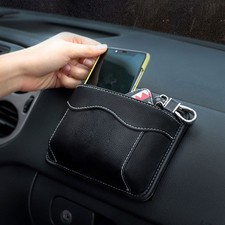 Car Seat Side Pocket Organizer Pu Leather Storage Pouch Phone Holder Accessories