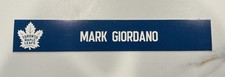 Mark Giordano Toronto Maple Leafs Game Used Locker Room Nameplate NHL 🔥