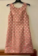 Marciano GUESS Women’s Pink, Gold Diamond Pattern Sleeveless Party Dress, UK 14