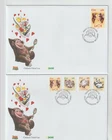 Ireland 2004 Greetings x 2 FDC`s  per scan