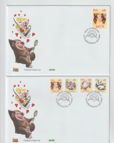 Ireland 2004 Greetings x 2 FDC`s  per scan