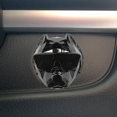 Bully Dog Car Engine Push to Start Button Cover, Zinc Alloy Ignition Black