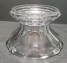 HEISEY PUNCH  BOWL BASE  - PURITAN CLEAR (COLONIAL)  -  Marked With H In Diamond