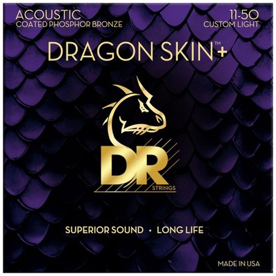 DR DAP-11 Dragon Skin+ Acoustic Guitar Strings 11-50 - Westerngitarrensaiten