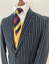 Jasper Conran Mens Boating Blazer 42 Blue Striped Jacket  Mod Cruise Regatta