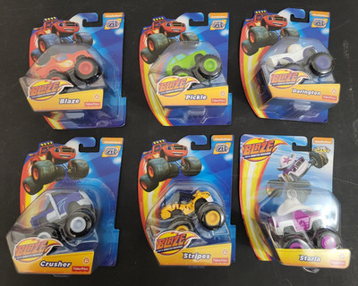 NEW LOT of 6 Blaze Monster Machines DIE-CAST CARS Starla Crusher Pickle Stripes