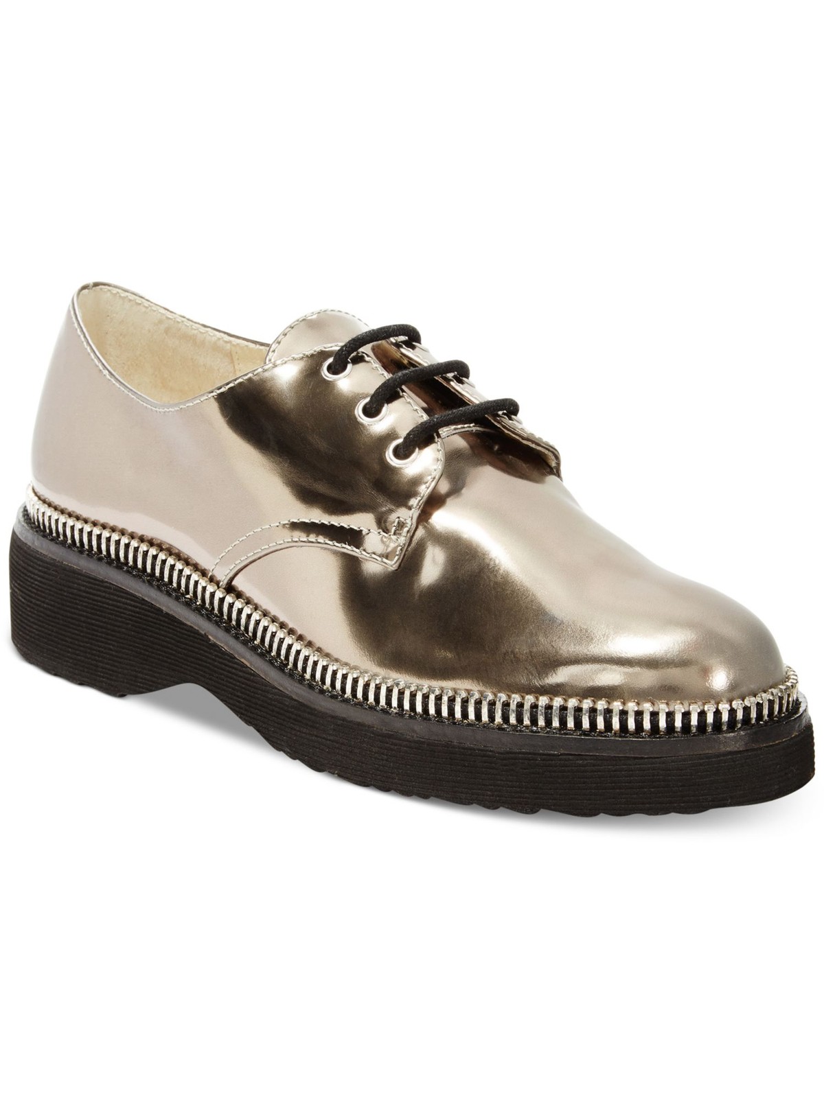 MICHAEL KORS Женские черные кожаные оксфорды на молнии Vivia с круглым носком 95 7890₽