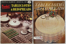 Lot of 2 Vintage Tablecloths  Bedspreads Pattern Books Crochet 35 pages each