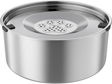 3L/101Oz Stainless Steel Dog Water Bowl with Floating Disk   Spill Proof  Slow