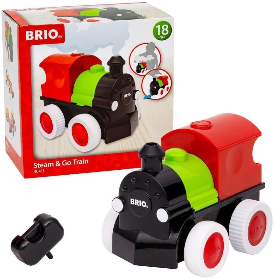 BRIO Steam & Go Train - Wooden Toy Train for toddlers 30411