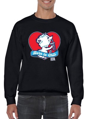 Officially Licensed ICEE Born To Chill- Polar-Bear Graphic Men's Sweatshirt