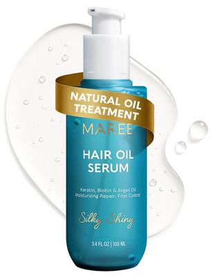 Women  Hair Oil for Frizzy Hair - Argan Oil  Keratin & Biotin