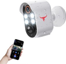 1080p Wireless Security Camera with AI Human Detection,Night Vision,2-Way Talk,4