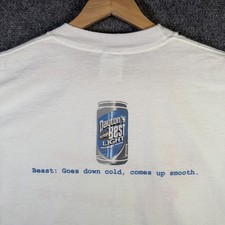 Vintage Beer Shirt Mens Large White 90s Funny Quote Daytons Best Nsfw Alcohol