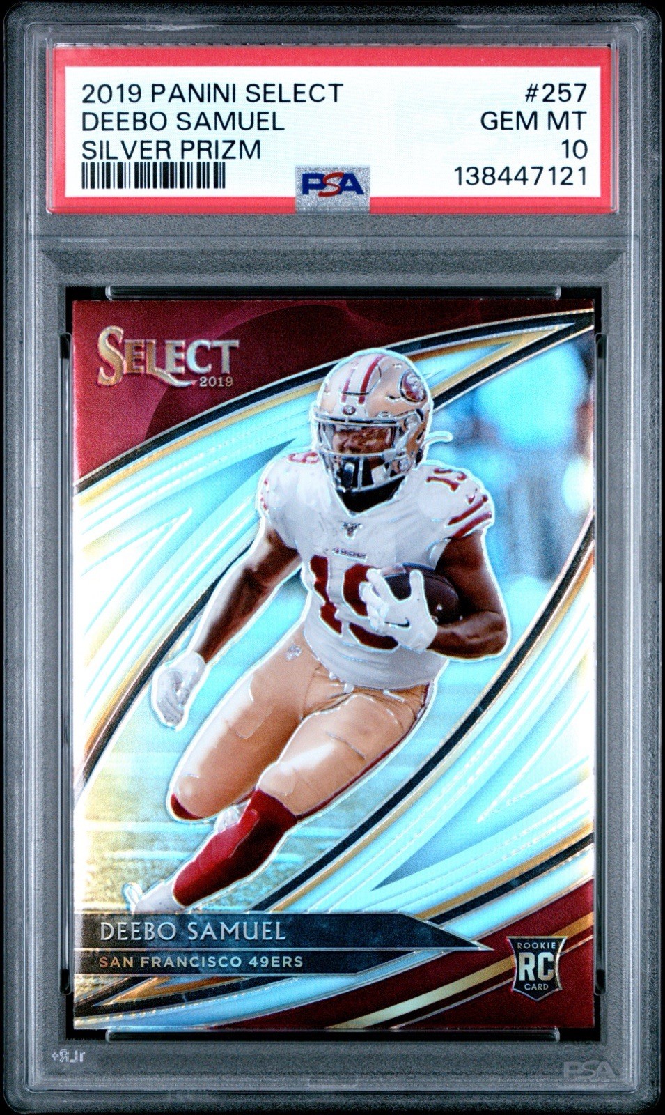 2019 Panini Select Field Level Silver Prizm #257 Deebo Samuel (RC) PSA 10