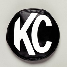 Kc Hilites - 6in Round Soft Cover Black Wwhite Logo Pair 5100