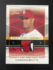 2004 Flair Diamond Cuts Gold Game-Worn Albert Pujols 4/5 Patch
