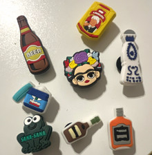 7pc Food & Drink Frida Kahlo Novelty PVC Shoe Charms Set Multicolor