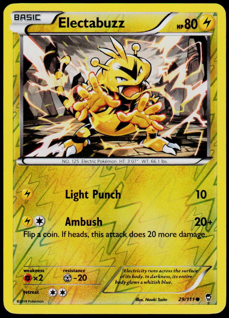 Electabuzz 29/111 Furious Fists - Reverse Holo Pokemon LP (Common)