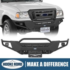 Hooke Road Front Bumper W Winch Plate Skid Plate For 1998-2011 Ford Ranger Hooke Road Front Bumper W Winch Plate Skid Plate For 1998-2011 Ford Ranger