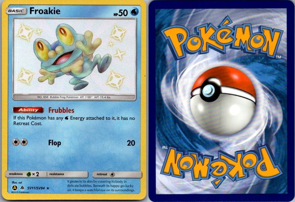 Froakie SV11/SV94 Shiny Rare Hidden Fates Shiny Vault Pokemon Holo Near Mint