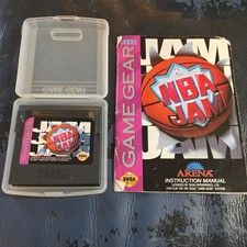 Vintage 1993 Sega Game Gear NBA Jam Basketball Cartridge w/case and manual