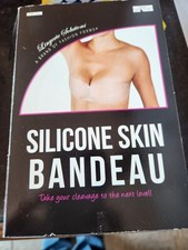 Lingerie Solutions Silicone Skin Bandeau Bra Size M Nude Flesh Color