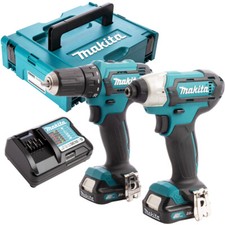 Makita CLX224AJ 12V CXT 2 Piece Cordless Kit 2 x 2.0Ah Batteries, Charger & Case