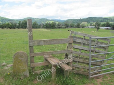 Photo 6x4 Stile and marker post on Beacons Way Crossways/SO3220 The old  c2011