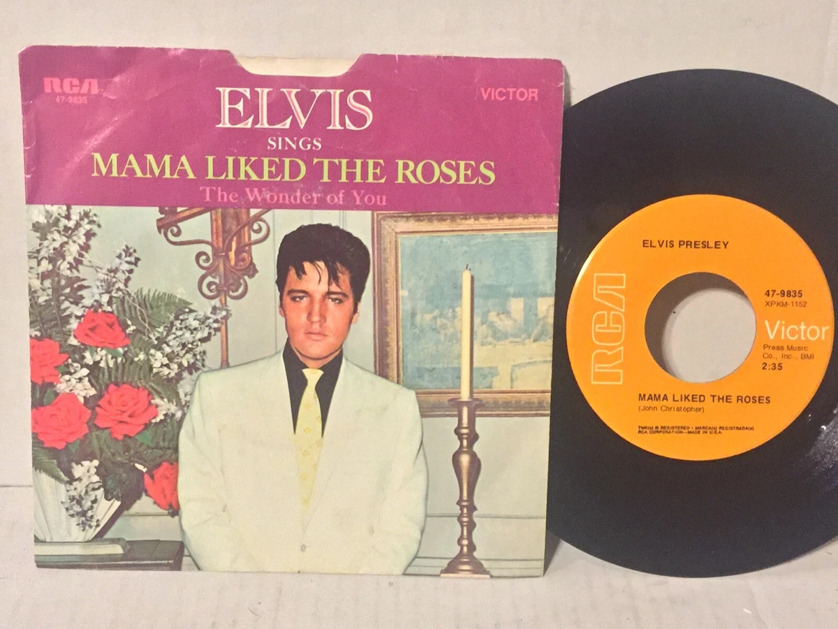 Elvis Presley Wonder Of You Mama Liked The Roses VG+ PICTURE SLEEVE | eBay