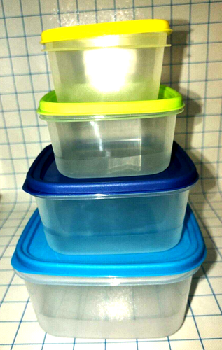 14 pc Nesting Food Storage Set 7 Containers + Lids NEW Plastic Multi-Color Lids - Bild 4 von 5