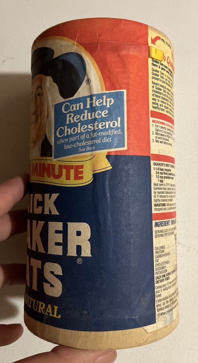 1988 Quaker Oats Oatmeal Quick Carton Full Unopened Sealed 1