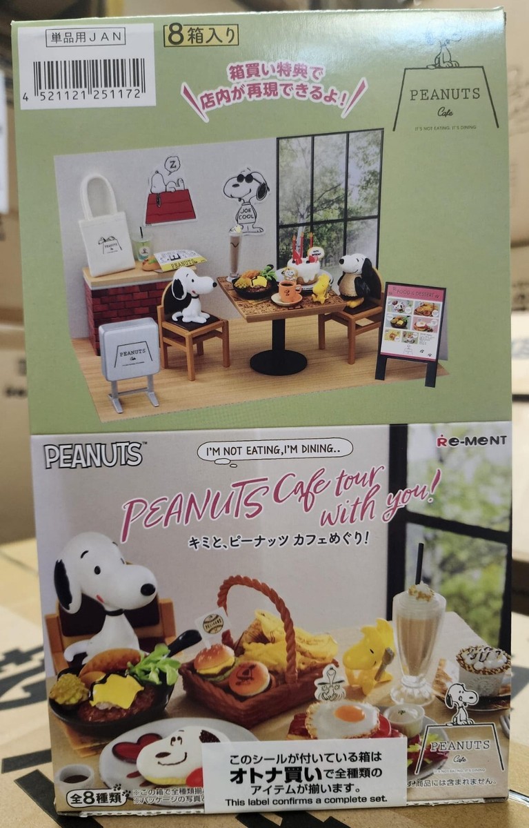 Re-Ment Snoopy Peanuts Cafe tour with You BOX Complete Set of 8