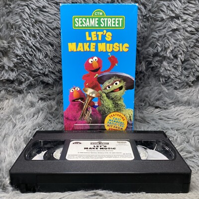 Sesame Street Let's Make Music VHS Tape 2000 Video Tape Jim Henson