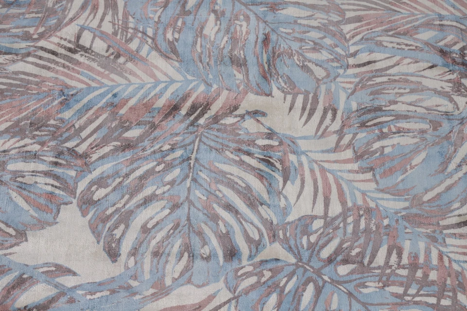 Nature Print Indian Handmade Abstract Living Room Rug 7'x10' Wool Oriental Rug - Image 4 of 4