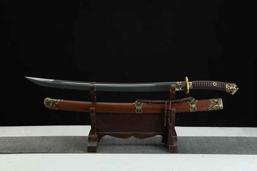 Espada Dao Kung Fu Dinastía Qing China Damasco Acero Navaja Afilada - Imagen 9 de 10