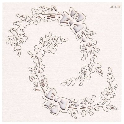 Dekorpappe Die Cut Chipboard Hallo Sommer große Kränze 03 - Scrapiniec 