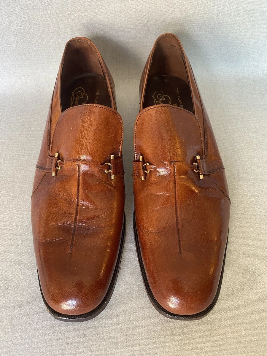 The Florsheim shoes Men s 9 Oxford Brown Leather US Size 9 Dress