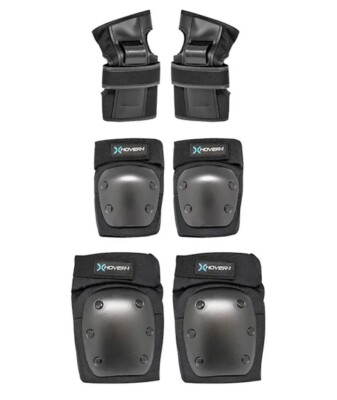 Hover-1 Multi Sport Elbow Knee Pads Wrist Guards Black Ages 8+