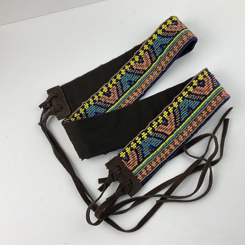 NWT Hollister Beaded Suede Tassel Belt Multicolor Aztec Boho Hippie Festival M/L - Picture 14 of 14